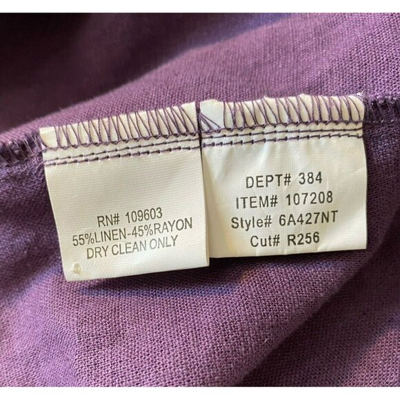 COPY - Rabbit Rabbit Rabbit Designs Pants Suit Size 16P / 16T Purple Linen Blen… - Picture 15 of 16